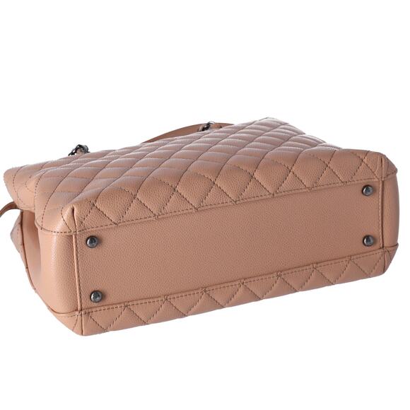 CHANEL Large City Shopping Tote Quilted Caviar Leather Beige - Picture 6 of 7